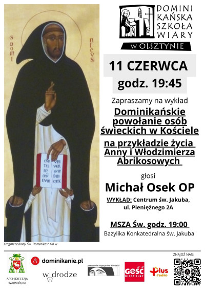 Dominikańska Szkoła Wiary w Olsztynie zaprasza na wykład